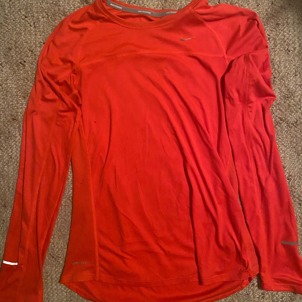 Coral Nike running long sleeve